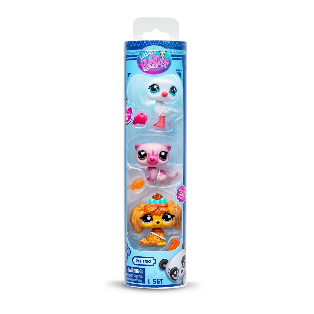 Littlest Pet Shop Minişler 3'lü Figür Seti  - Su Samuru-Martı-Köpek (Lisinya)