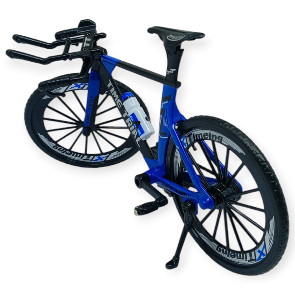 Model Araçlar -1/10 Metal Yarış Bisikleti 18 cm - Mavi (Lisinya)