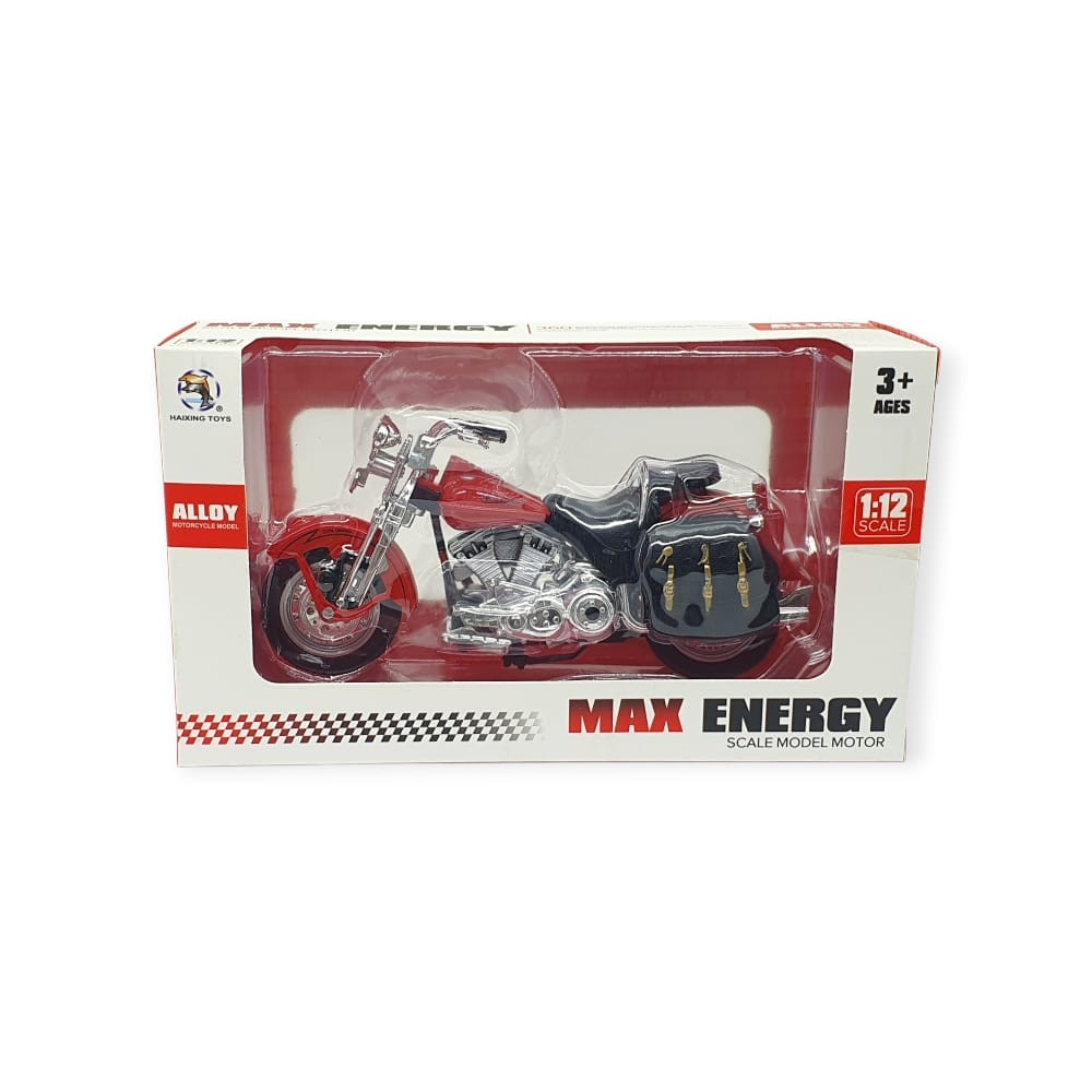 1:12 Ölçekli Model Motosiklet - Classic - HX796 - Kırmızı (Lisinya)