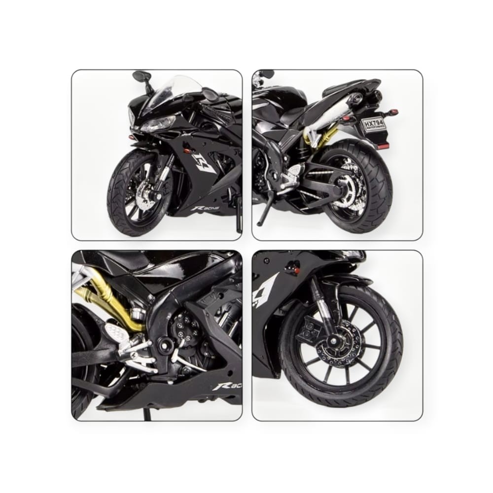 1:12 Ölçekli Model Motosiklet - Ducati - HX794-1- Siyah (Lisinya)