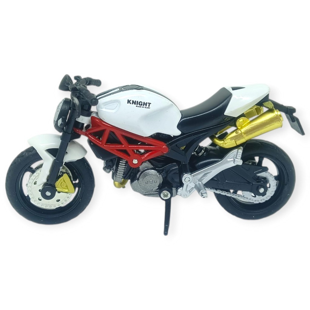 1:18 Ölçekli Model Standlı Motosiklet - Beyaz (Lisinya)