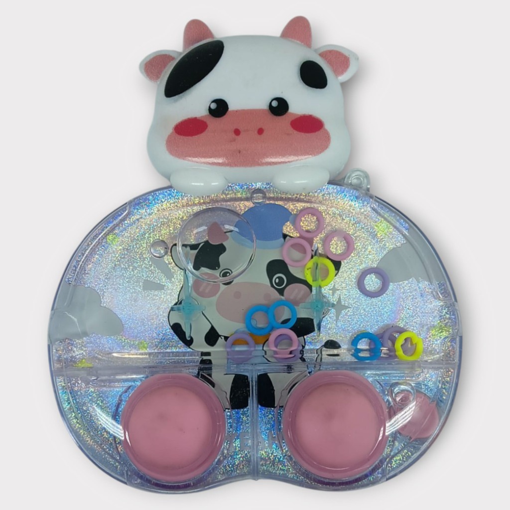 Işıklı Su Oyunu - Halka Geçirme - Fidget Oyun - Siyah İnek  (Lisinya)