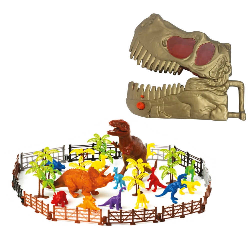 T-Rex Saklama Çantalı Dev Dinozor Parkı Oyun Seti - Sarı (Lisinya)