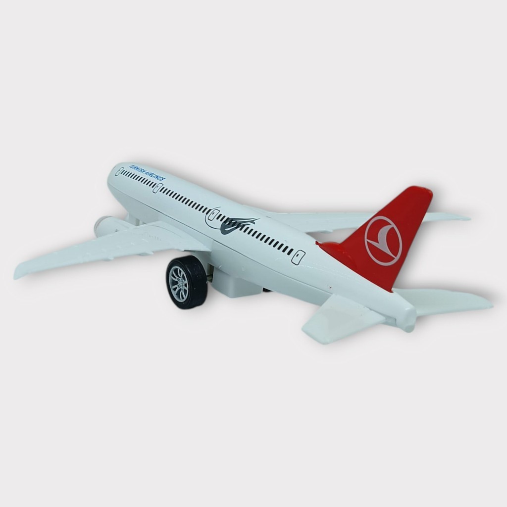 Çek Bırak Metal Yolcu Uçağı - 18 cm - Orta Boy (Lisinya)