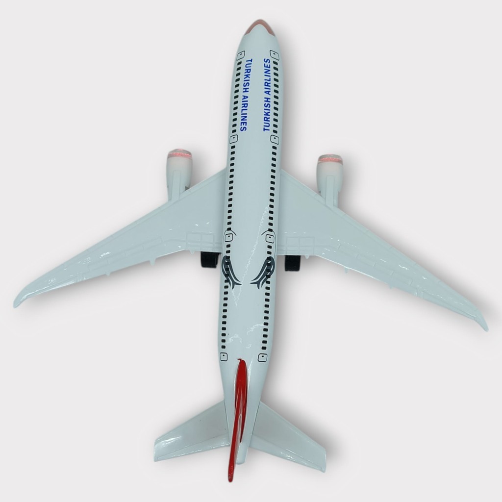 Çek Bırak Metal Yolcu Uçağı - 18 cm - Orta Boy (Lisinya)