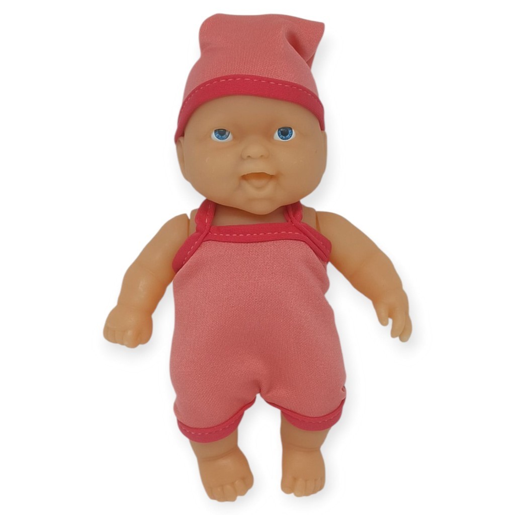 20 cm Sevimli Et Bebek - Çıkarılabilir Neon Kıyafetli Gerçekçi Oyuncak Bebek   - Yavru Ağzı (Lisinya)