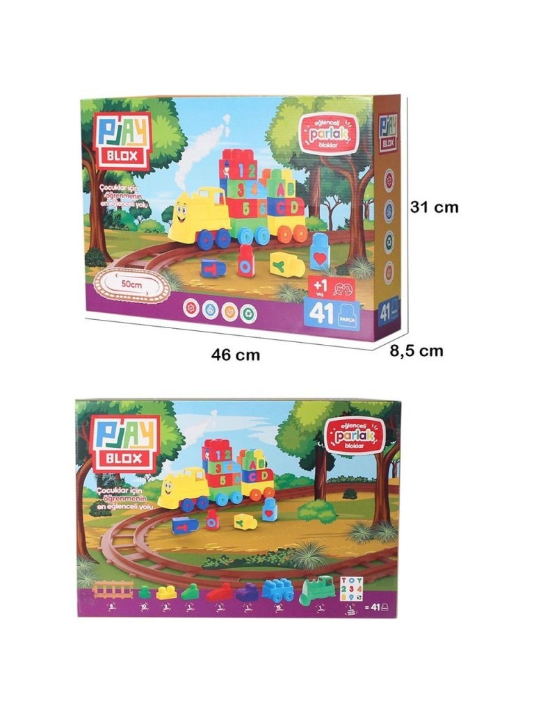 2403 - PLAYBOX 41 PARÇA LEGO TREN SETİ (Lisinya)