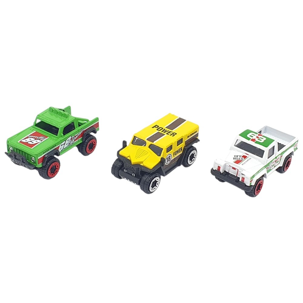 3'lü Araba Off-Road Seti - Die Cast - DS045 (Lisinya)