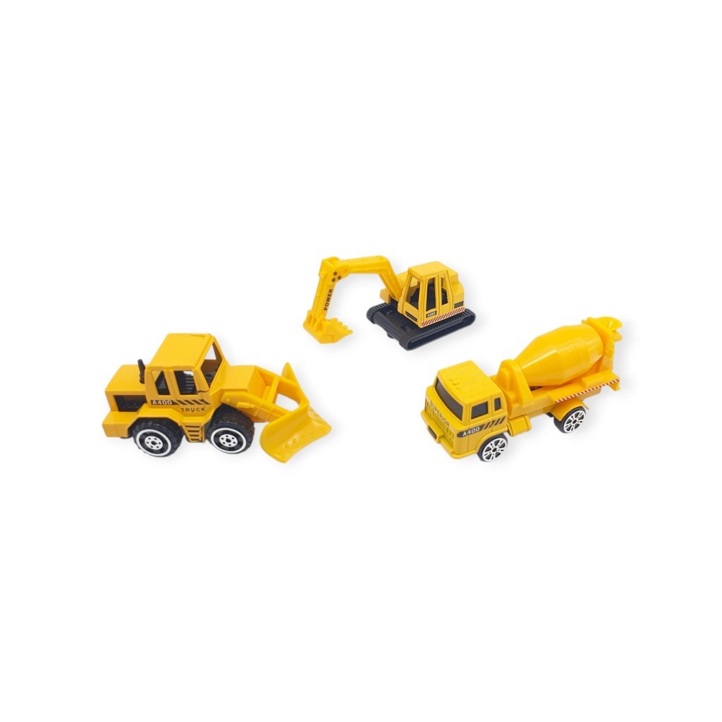 3'lü İş Makinaları Road Seti - Die Cast - DS044 - İnşaat (Lisinya)
