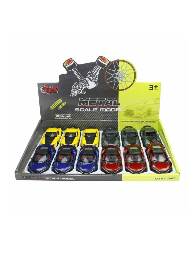 3691C - Ç/B SPOR ARABA METAL 1:36 12Lİ (Lisinya)