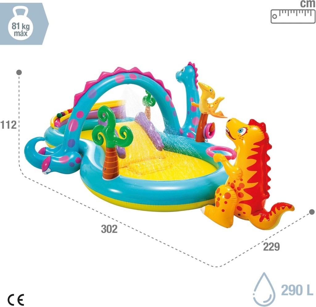 57135 - Havuz Dino Dünyası 302 x 229 x 112 cm 3 (Lisinya)