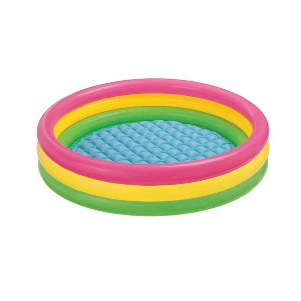 57412 - ŞİŞİRİLEBİLİR ZEMİN 3 BÖLGE HAVUZ 114 CM (Lisinya) Intex Şişirilebilir Zeminli 3 Boğumlu Sunset Havuz - 57412 v (Lisinya)