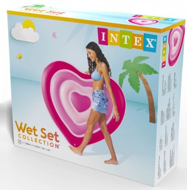 58727 - SEVGİLİ KALP ŞEKİLLİ YATAK 155 CM 6 (Lisinya) Intex Kalp Şekilli Ada Yatak 155cm - 58727 (Lisinya)
