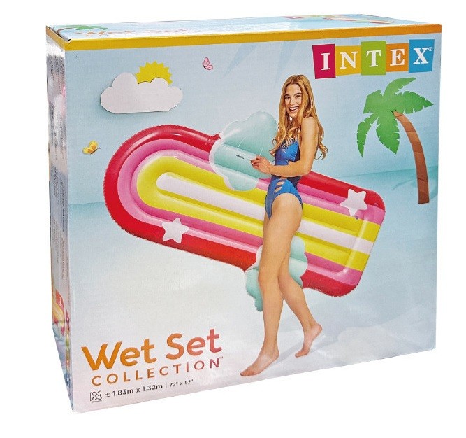 Intex Gökkuşağı Desenli Bulutlu Yatak 175cm -58729 (Lisinya)