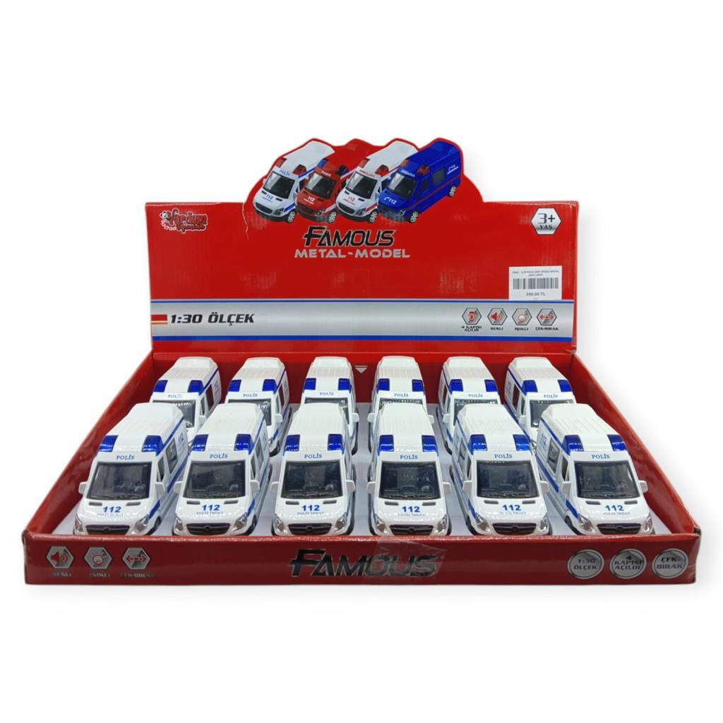 588A - Ç/B POLİS EKİP OTOSU METAL IŞIKLI SESLİ (Lisinya)