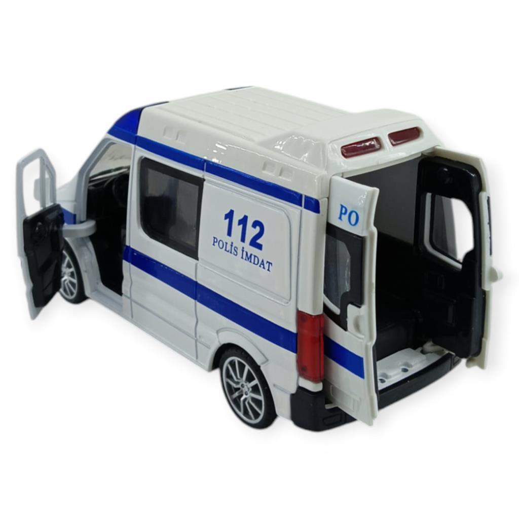 588A - Ç/B POLİS EKİP OTOSU METAL IŞIKLI SESLİ (Lisinya)