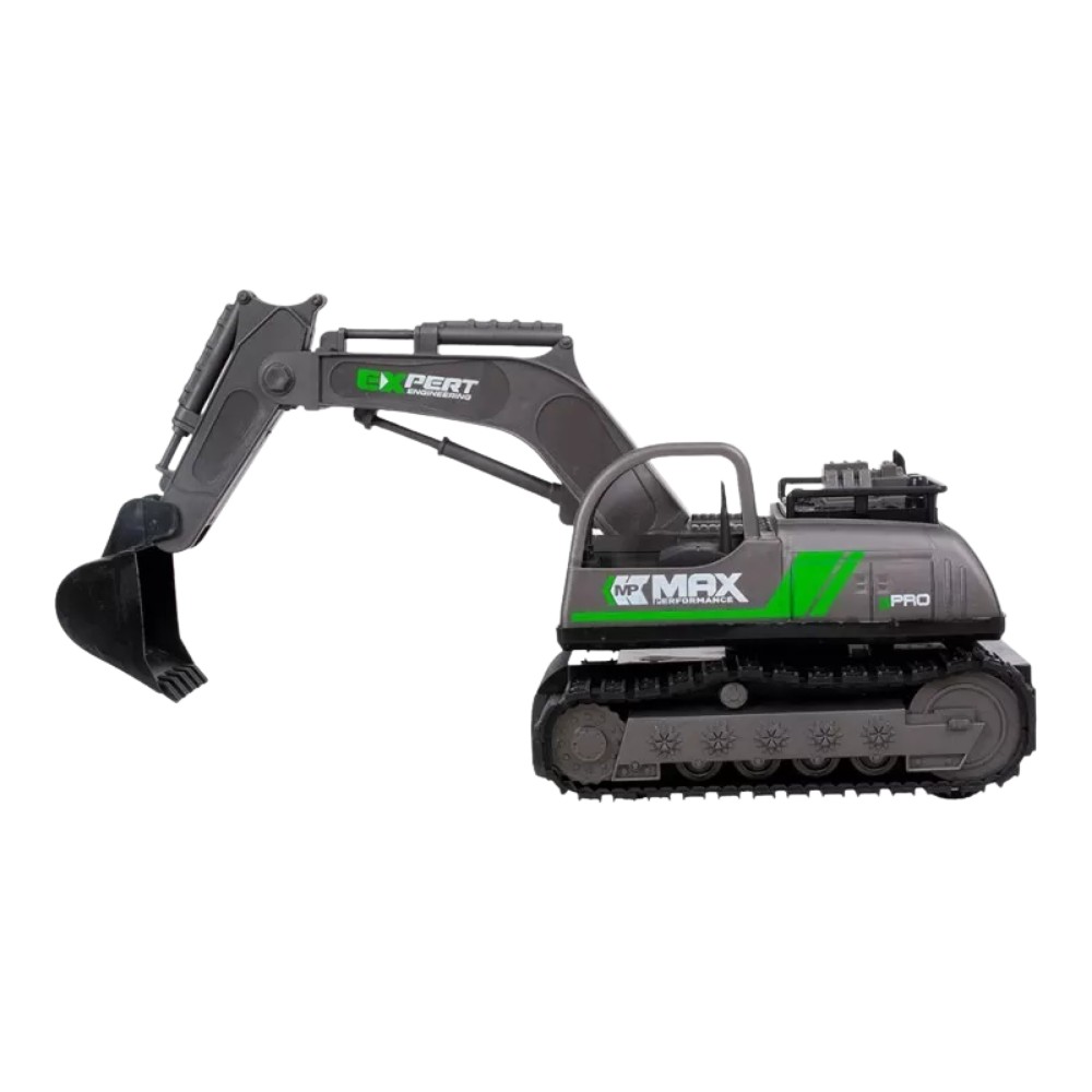 İş Makinaları Serisi - Şarjlı Uzaktan Kumandalı Excavator - Yeşil  (Lisinya)