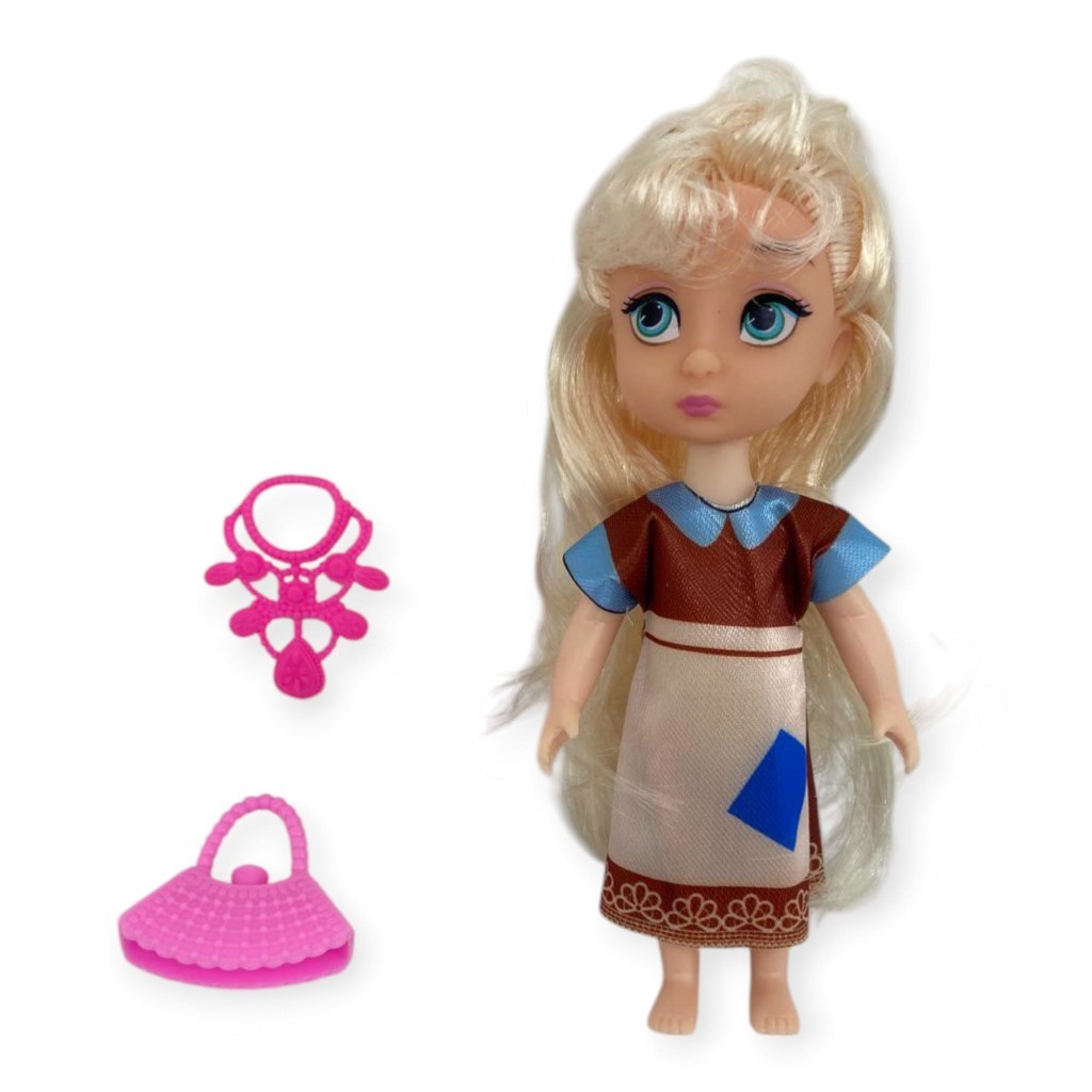 Aksesuarlı Mini Prenses Oyuncak Bebek 13 Cm (Lisinya)
