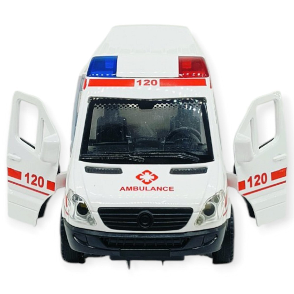 Ambulans Arabası Işıklı Sesli Sürtmeli Plastik 15cm (Lisinya) Ambulans Arabası Işıklı Sesli Sürtmeli Plastik 15cm (Lisinya)