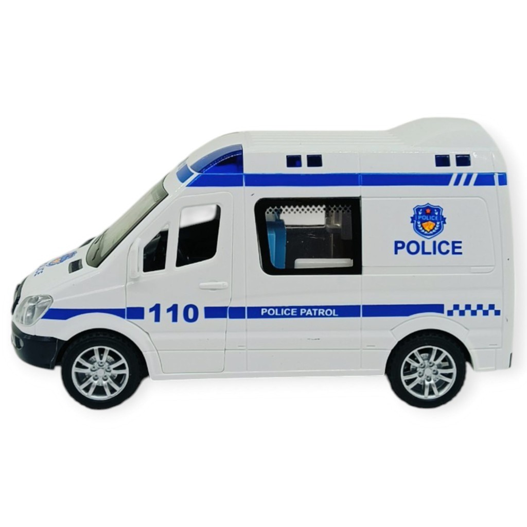 Polis Arabası Işıklı Sesli Sürtmeli Plastik 15cm (Lisinya) Polis Arabası Işıklı Sesli Sürtmeli Plastik 15cm (Lisinya)