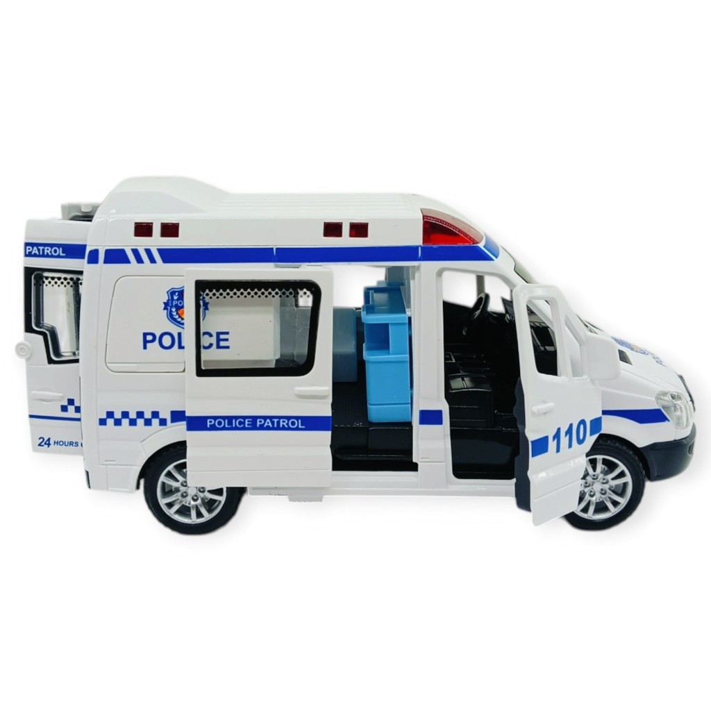 Polis Arabası Işıklı Sesli Sürtmeli Plastik 15cm (Lisinya) Polis Arabası Işıklı Sesli Sürtmeli Plastik 15cm (Lisinya)