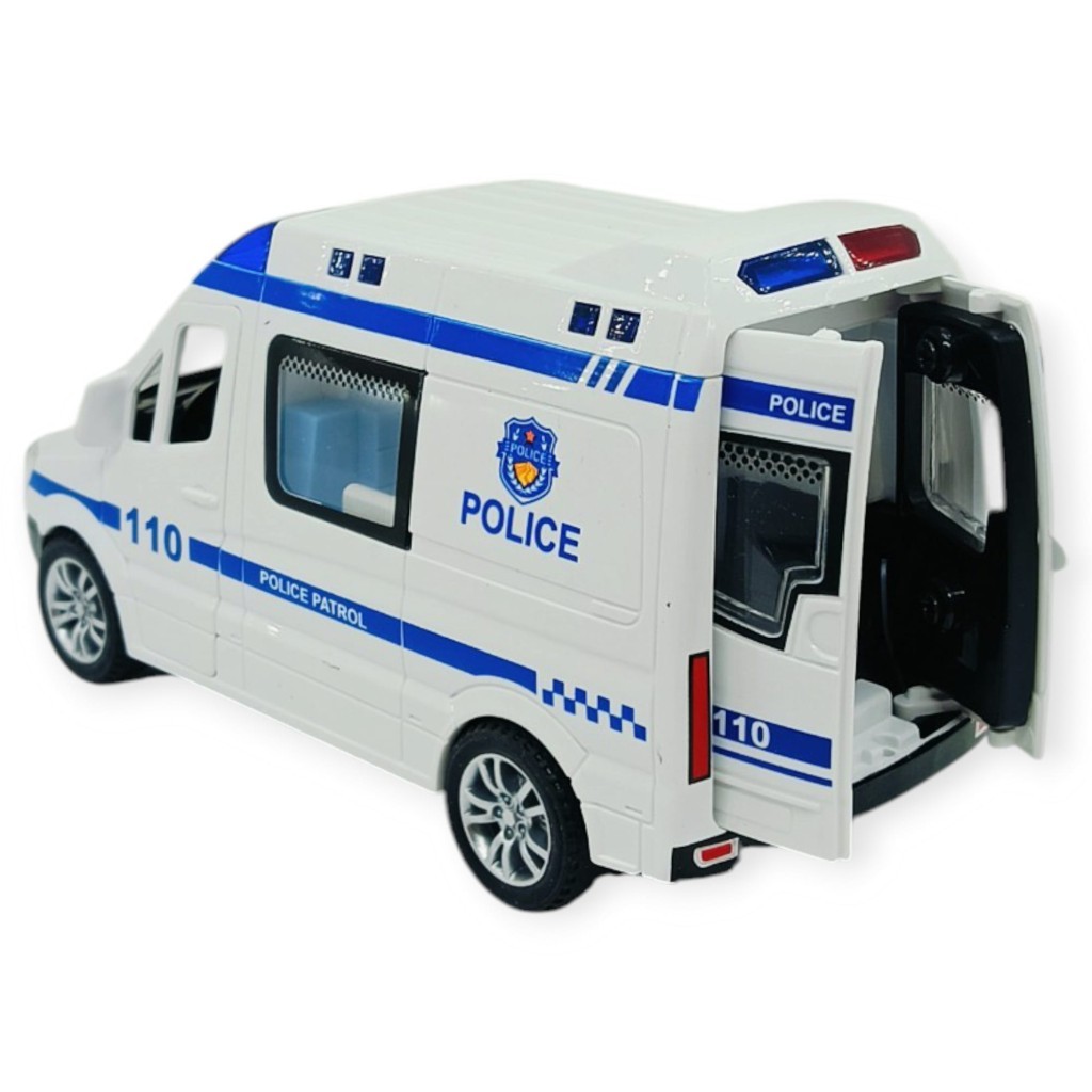Polis Arabası Işıklı Sesli Sürtmeli Plastik 15cm (Lisinya) Polis Arabası Işıklı Sesli Sürtmeli Plastik 15cm (Lisinya)