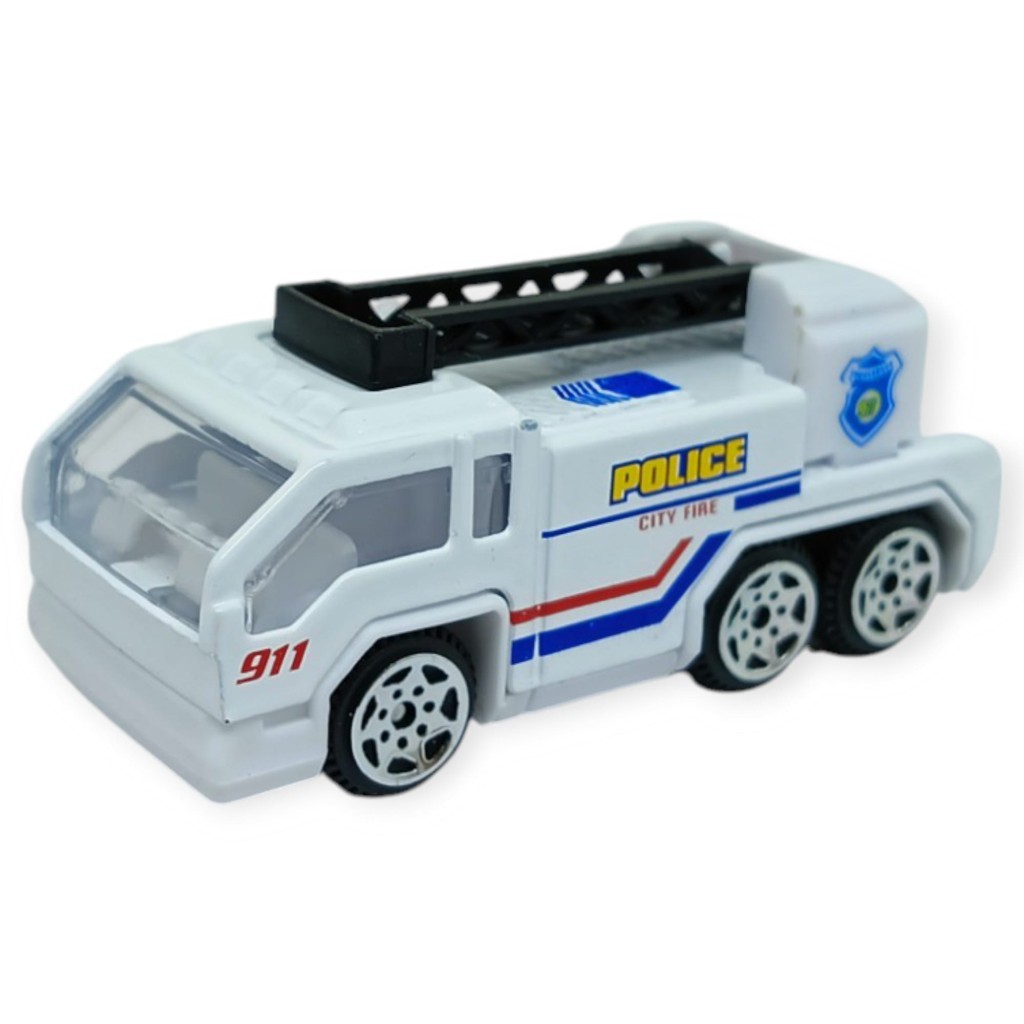 İş Araçları Serisi - Polis Araç Seti 5 Parça 7 cm - TH733 (Lisinya)