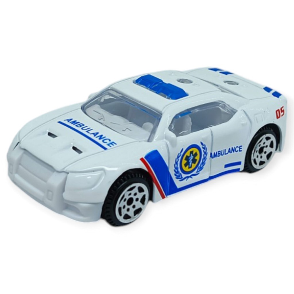 İş Araçları Serisi - Ambulans Araç Seti 5 Parça 7 cm - TH733 (Lisinya)