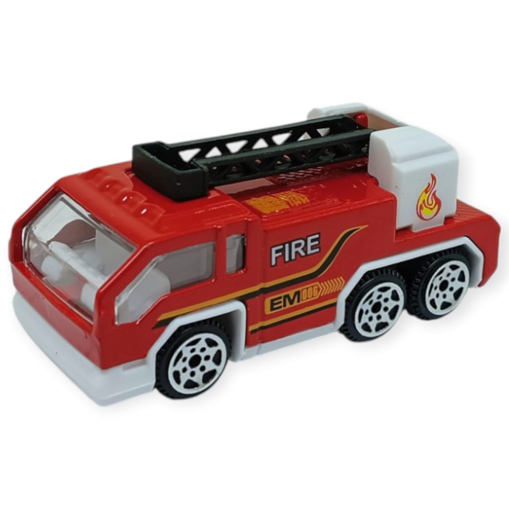 İş Araçları Serisi - İtfaiye Araç Seti 5 Parça 7 cm - TH733 (Lisinya)