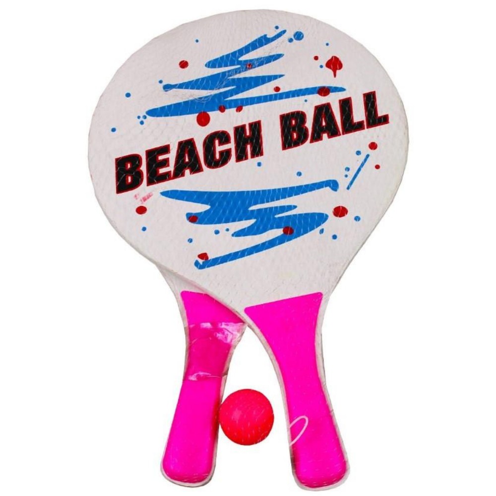 Beach Ball Tahta Raket - 3394 - Pembe (Lisinya) Beach Ball Tahta Raket - 3394 - Pembe (Lisinya)