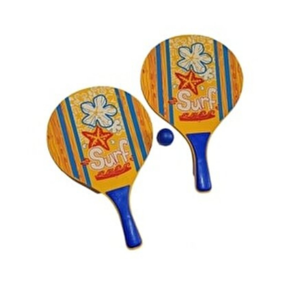 Beach Ball Tahta Raket - 3394 - Sarı (Lisinya) Beach Ball Tahta Raket - 3394 - Sarı (Lisinya)