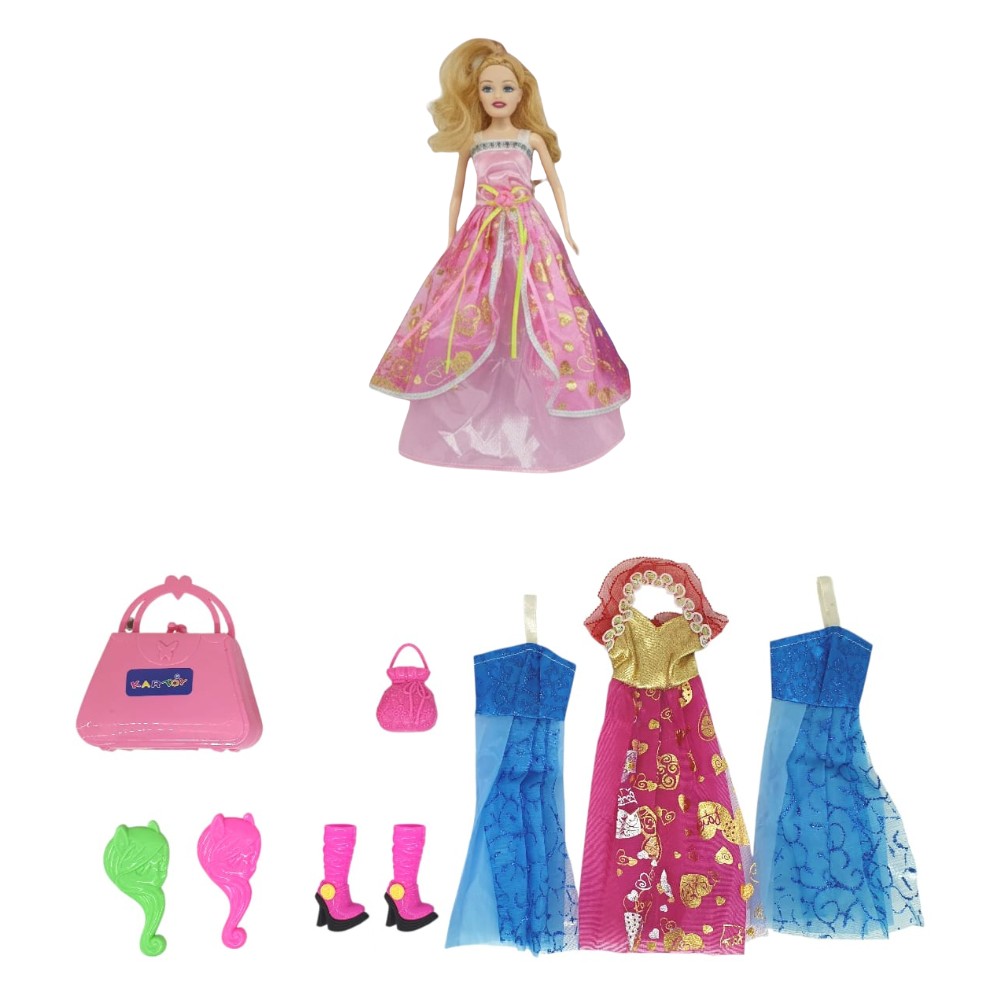 Bebek Yedek Elbiseli Ve Aksesuarlı - 1115-21 - Açık Pembe (Lisinya) Bebek Yedek Elbiseli Ve Aksesuarlı - 1115-21 - Açık Pembe (Lisinya)