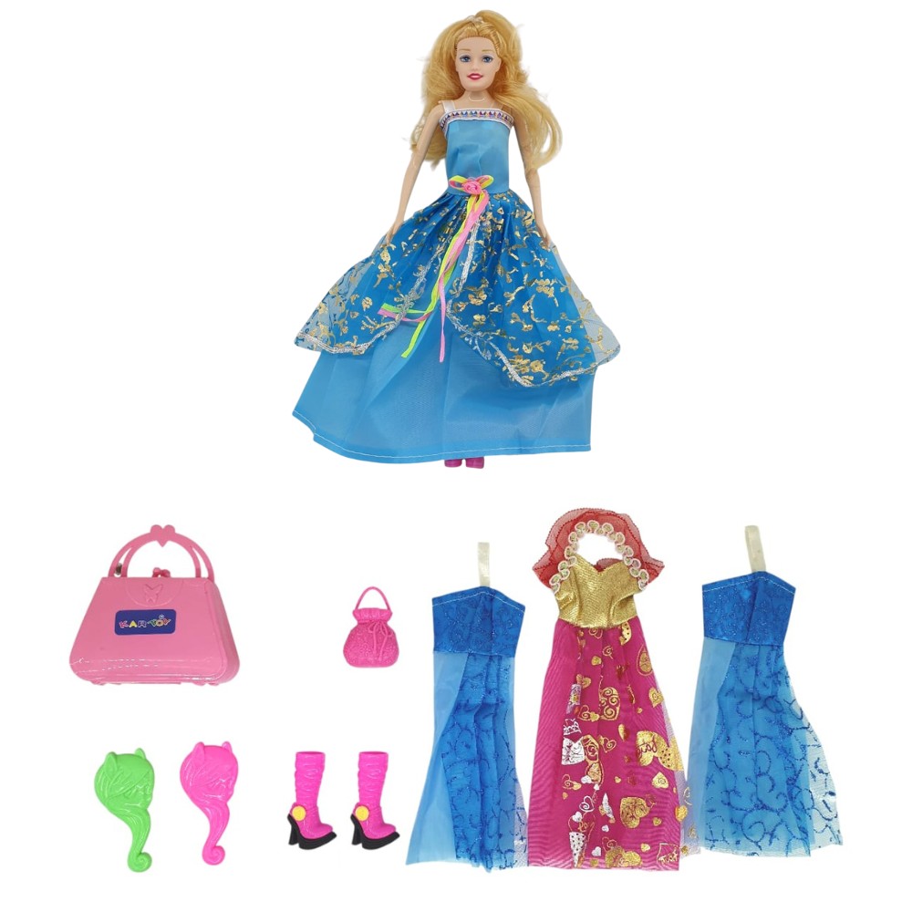 Bebek Yedek Elbiseli Ve Aksesuarlı - 1115-21 - Mavi (Lisinya) Bebek Yedek Elbiseli Ve Aksesuarlı - 1115-21 - Mavi (Lisinya)