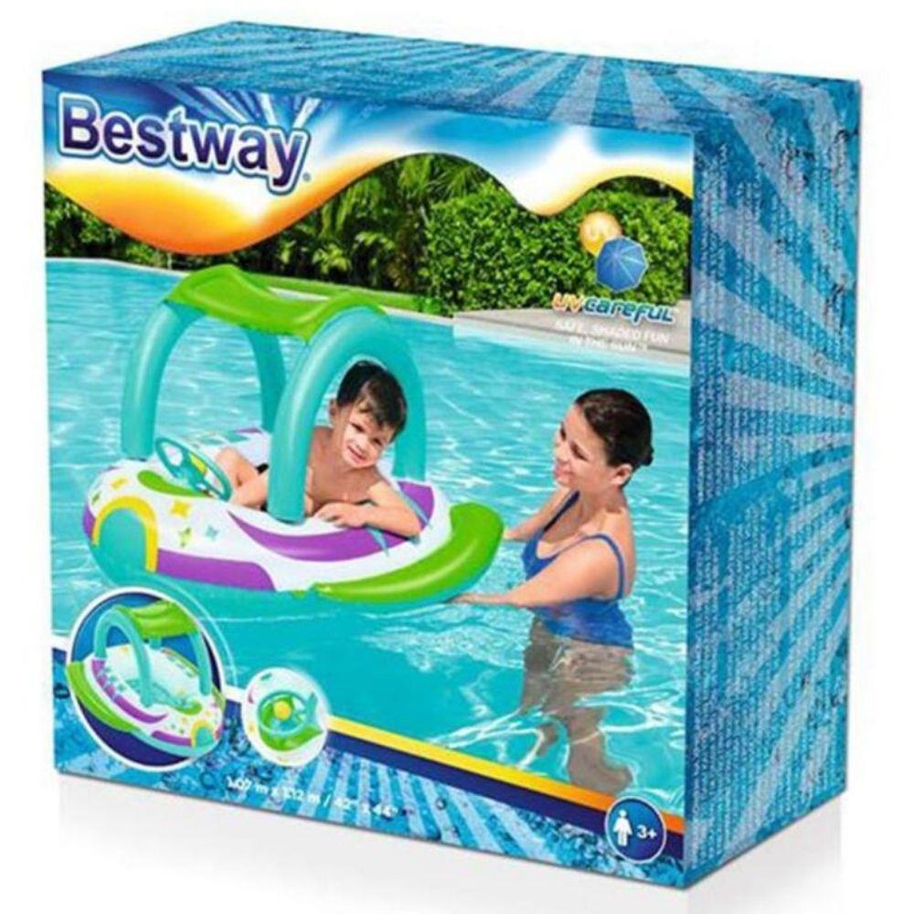 Bestway Gölgelikli Direksiyonlu Kornalı Bot 107x102 Cm - 34149 (Lisinya)