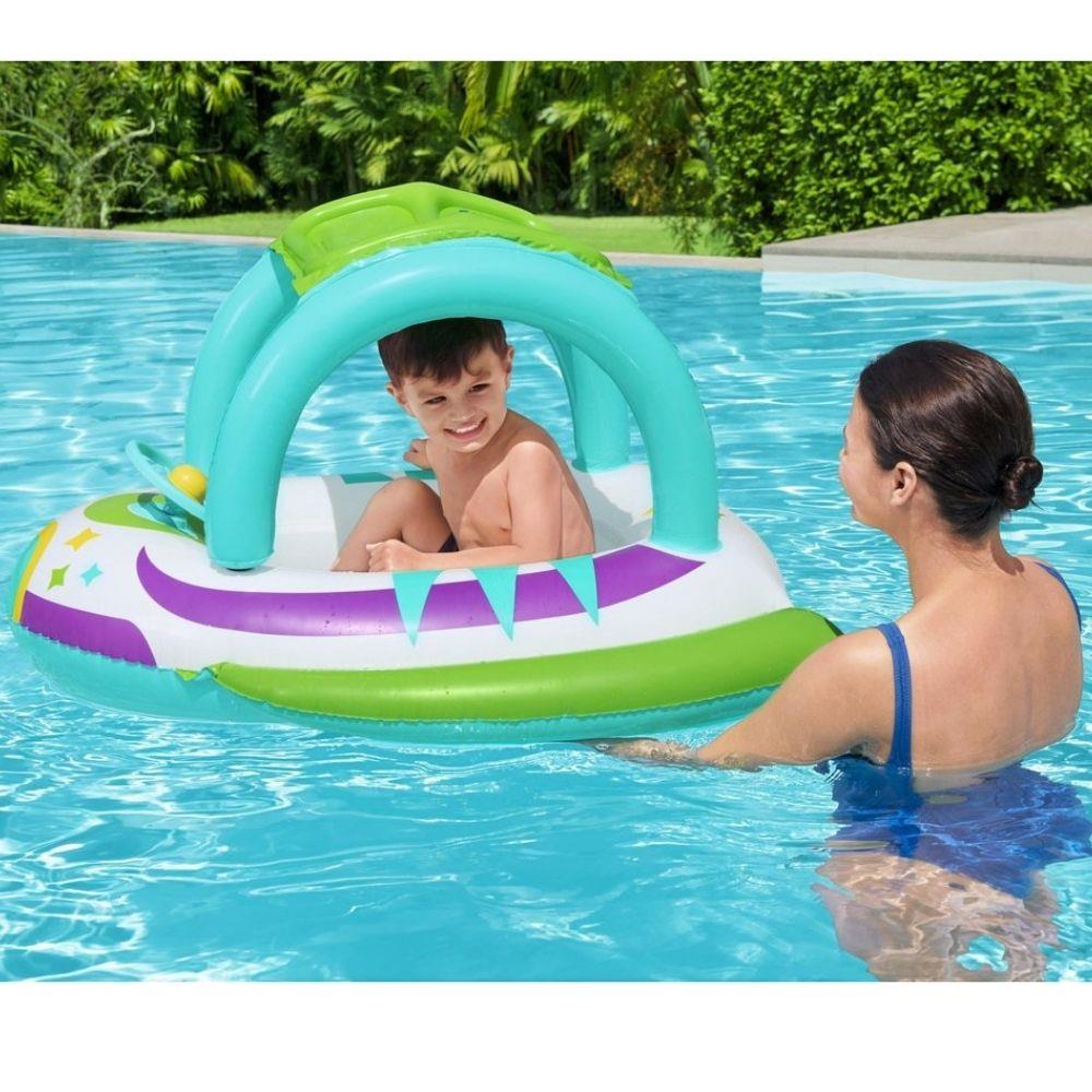 Bestway Gölgelikli Direksiyonlu Kornalı Bot 107x102 Cm - 34149 (Lisinya)