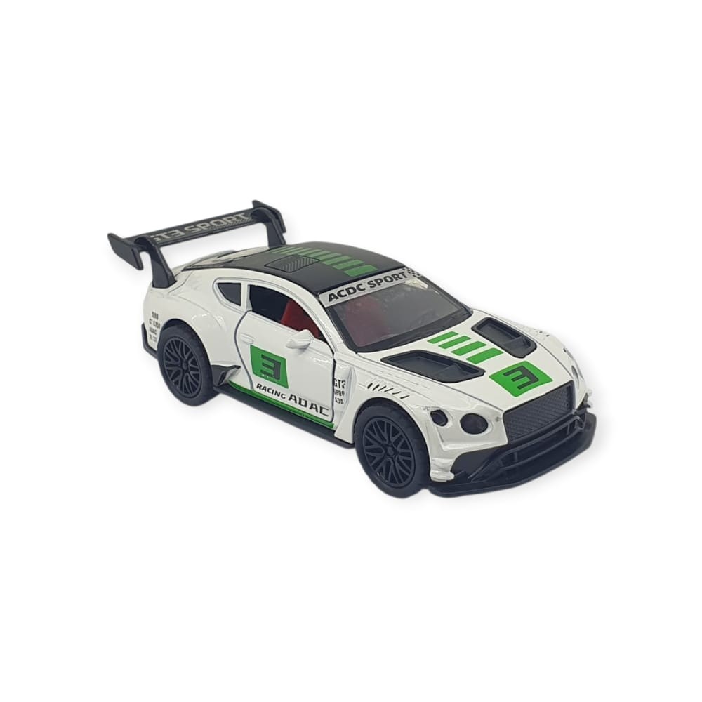 Çek Bırak Araba Metal - 3672C - Beyaz -Yeşil (Lisinya)