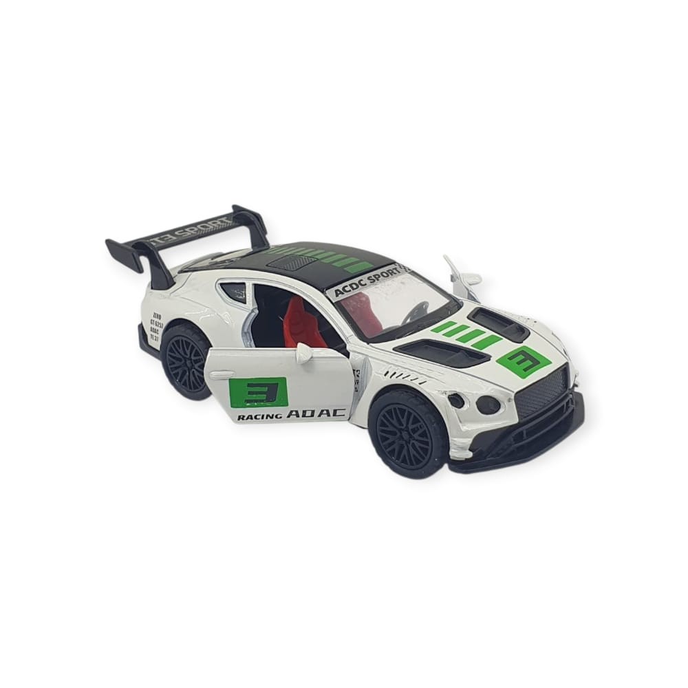 Çek Bırak Araba Metal - 3672C - Beyaz -Yeşil (Lisinya)