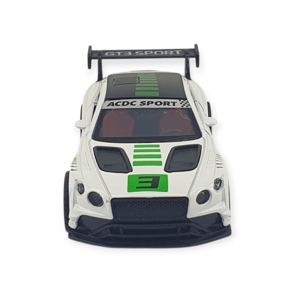 Çek Bırak Araba Metal - 3672C - Beyaz -Yeşil (Lisinya)