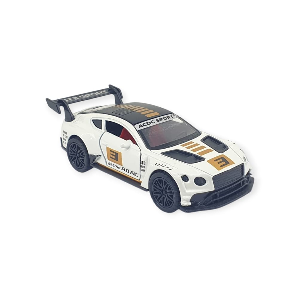 Çek Bırak Araba Metal - 3672C - Beyaz - Sarı (Lisinya)