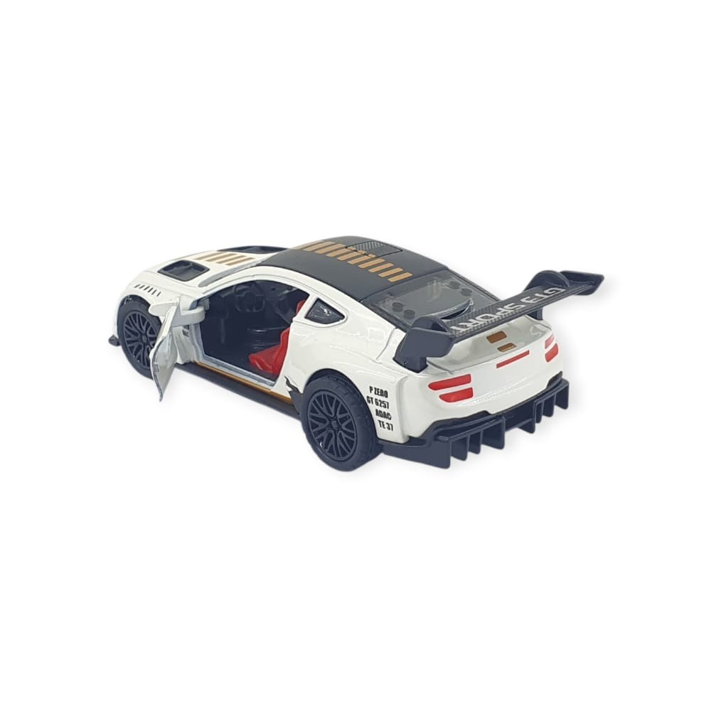 Çek Bırak Araba Metal - 3672C - Beyaz - Sarı (Lisinya)