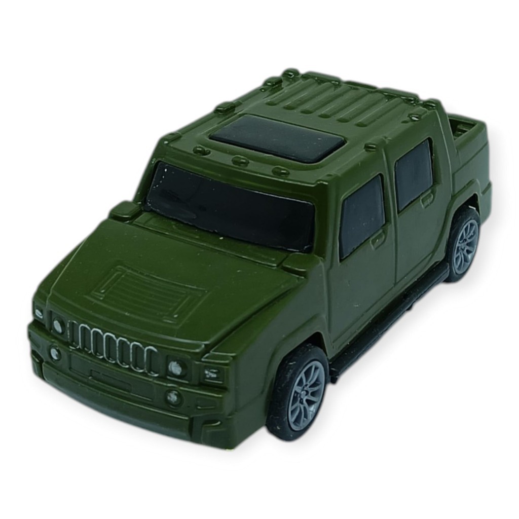 Çek Bırak Arabalar 10 Cm - Yeşil Çift Kabin Pick-Up (Lisinya)