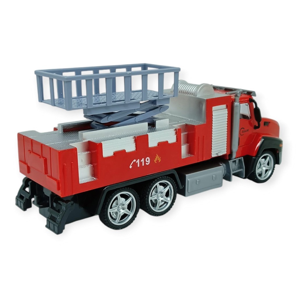 Çek Bırak İtfaiye Arabası 21 cm - Asansörlü (Lisinya)