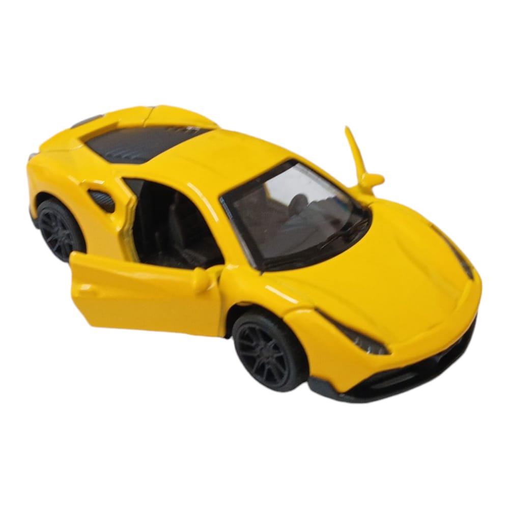 Çek Bırak Metal Araba - 4311B - Sarı (Lisinya)