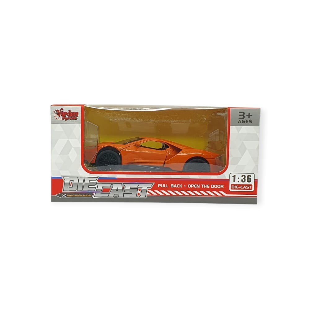 Çek Bırak Metal Arabalar 13 cm - SR2211- Turuncu (Lisinya)