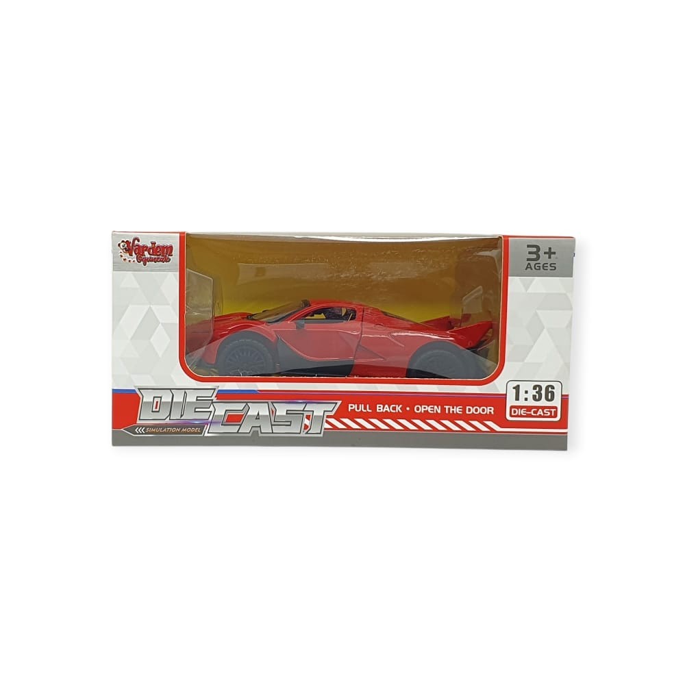 Çek Bırak Metal Arabalar 13 cm - SR2212- Kırmızı (Lisinya)