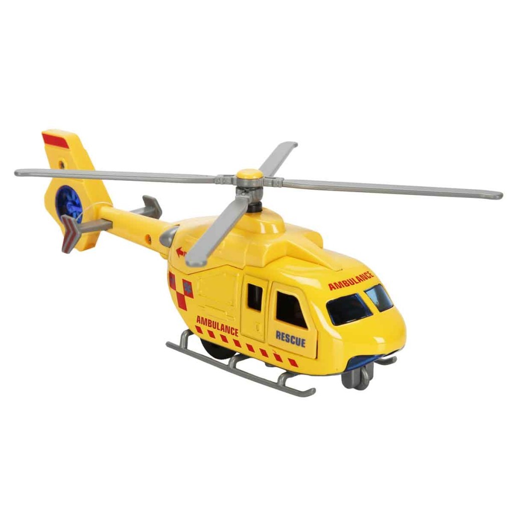 Çek Bırak Metal Helikopter 20 cm - Sarı (Lisinya)