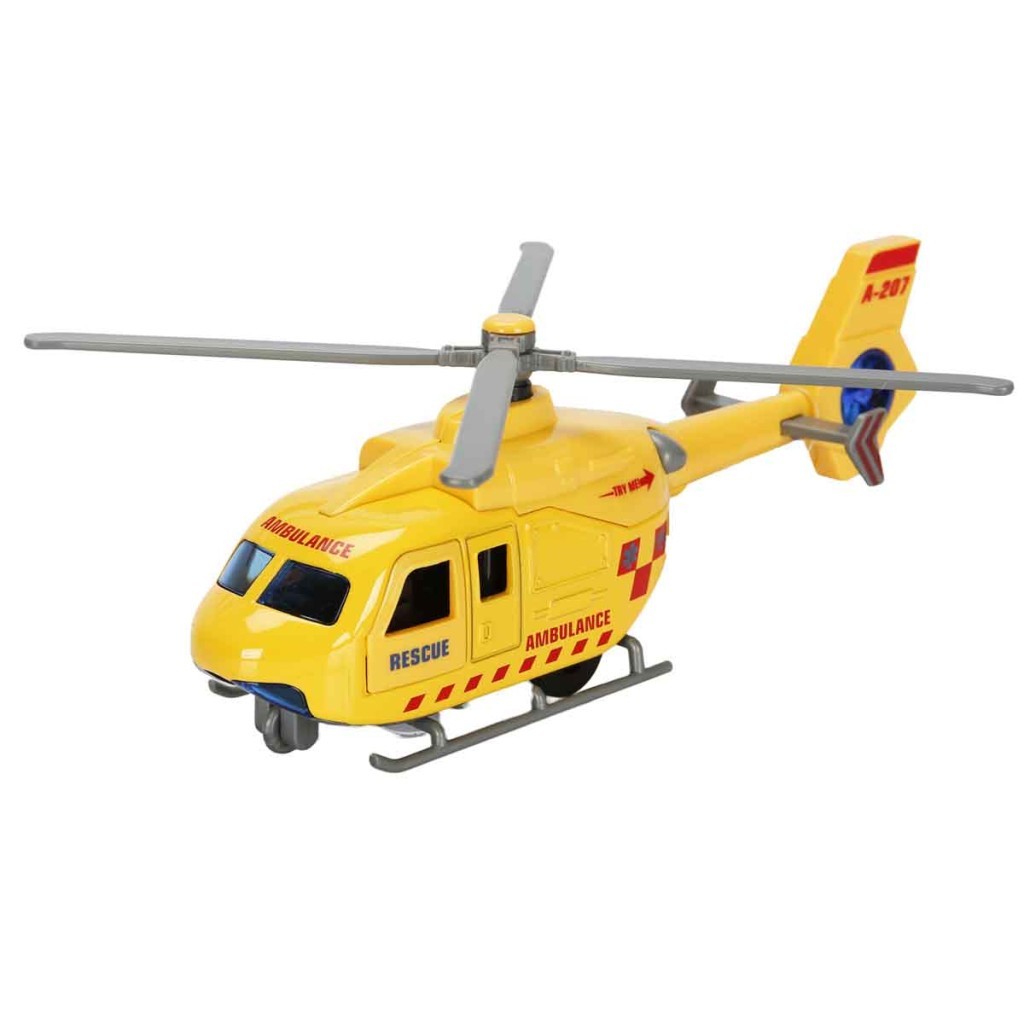 Çek Bırak Metal Helikopter 20 cm - Sarı (Lisinya)