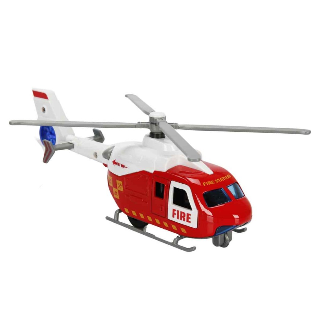 Çek Bırak Metal Helikopter 20 cm - Kırmızı (Lisinya)