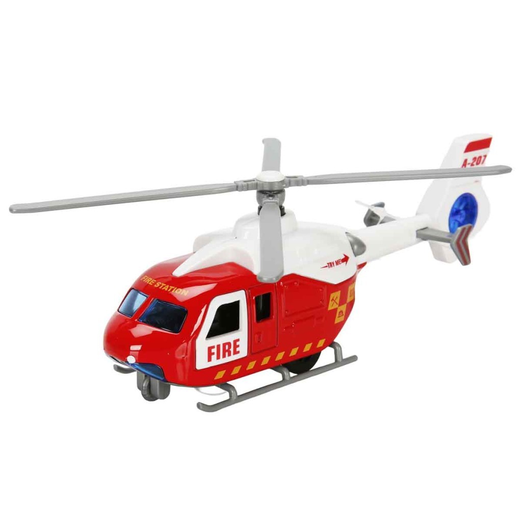 Çek Bırak Metal Helikopter 20 cm - Kırmızı (Lisinya)