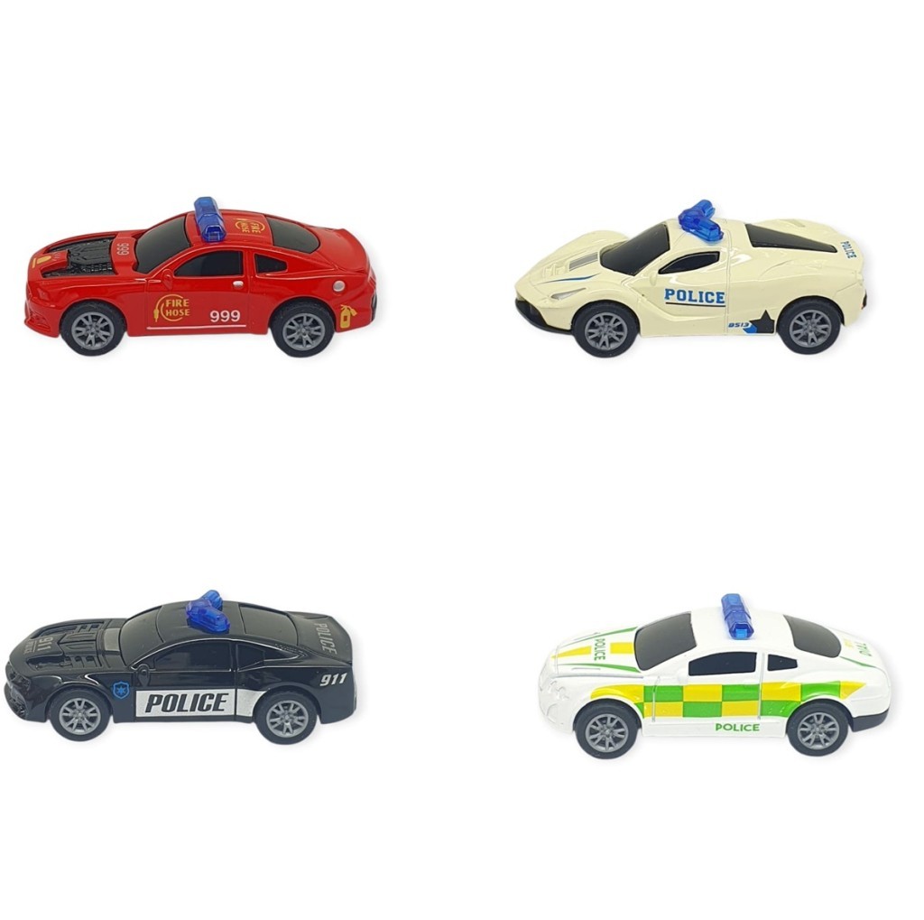 Çek Bırak Metal Küçük Arabalar 4'lü 8 cm - Polis Araçları (Lisinya) Çek Bırak Metal Küçük Arabalar 4'lü 8 cm - Polis Araçları (Lisinya)